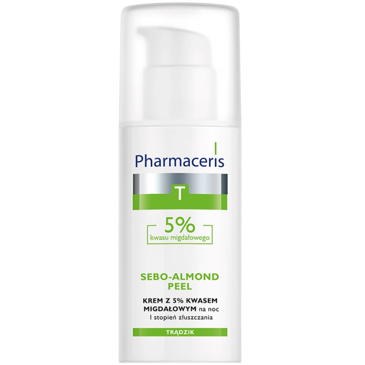 Ночной крем-пилинг для лица Pharmaceris T Sebo-Almond-Peel c 5% миндальной кислотой, І степень отшелушивания, 50 мл (E1427) - фото 1