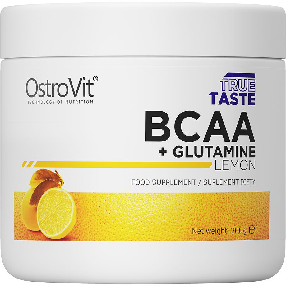 Амінокислоти OstroVit BCAA + Glutamine Лимон 200 г - фото 1