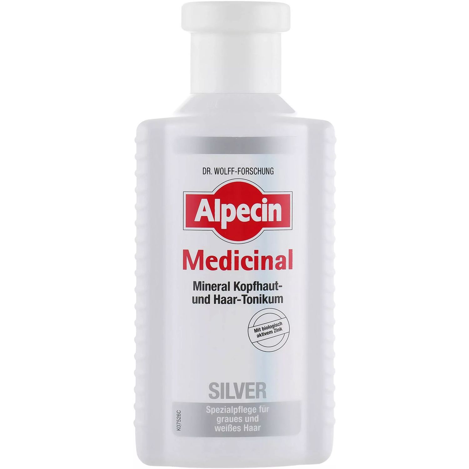 Тоник для кожи головы Alpecin Medicinal Silver, для нейтрализации желтизны седых волос, 200 мл - фото 1