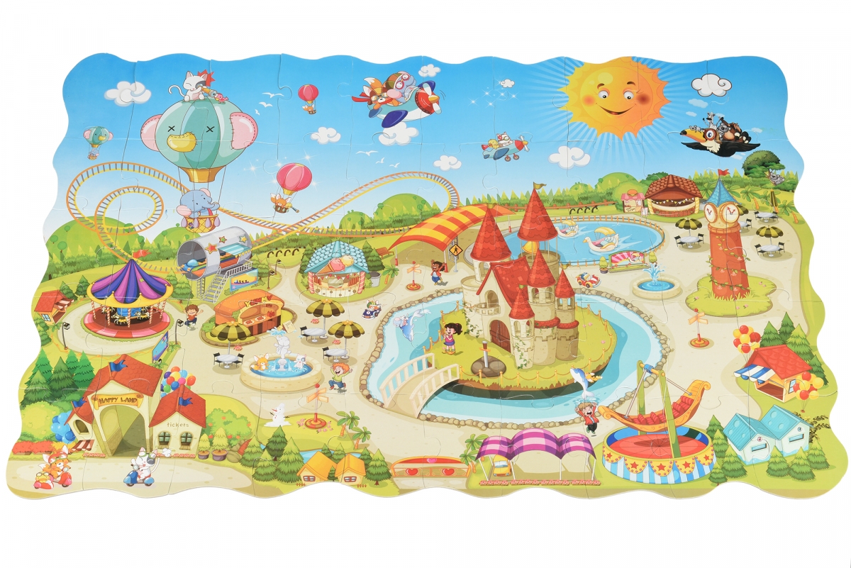 Пазл-розмальовка Same Toy Парк розваг, 50 елементів (2033Ut) - фото 2