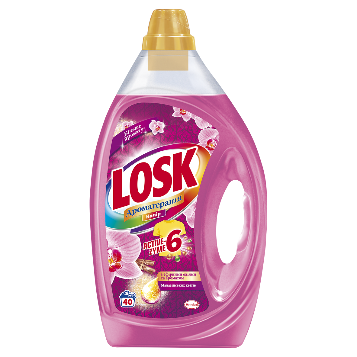 Гель для стирки Losk Color Ароматерапия с эфирными маслами и ароматом Малазийских цветов, 2 л (756072) - фото 1