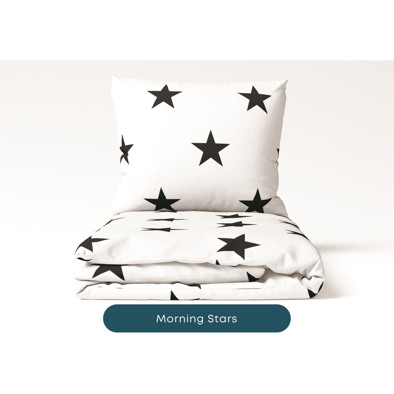 Комплект постельного белья ТЕП Happy Sleep Duo Morning Star евро белый с черным (2-04009_26586) - фото 4