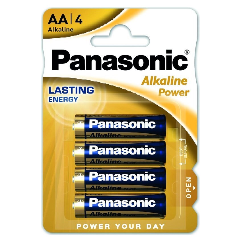 Лужні батарейки пальчикові Panasonic Alkaline Power AA Bli, 1,5 V, 4 шт. (LR6REB/4BPR) - фото 1