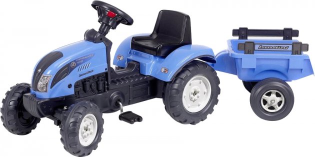 Дитячий трактор на педалях з причепом Falk 2050C Landini, синій (2050C) - фото 1