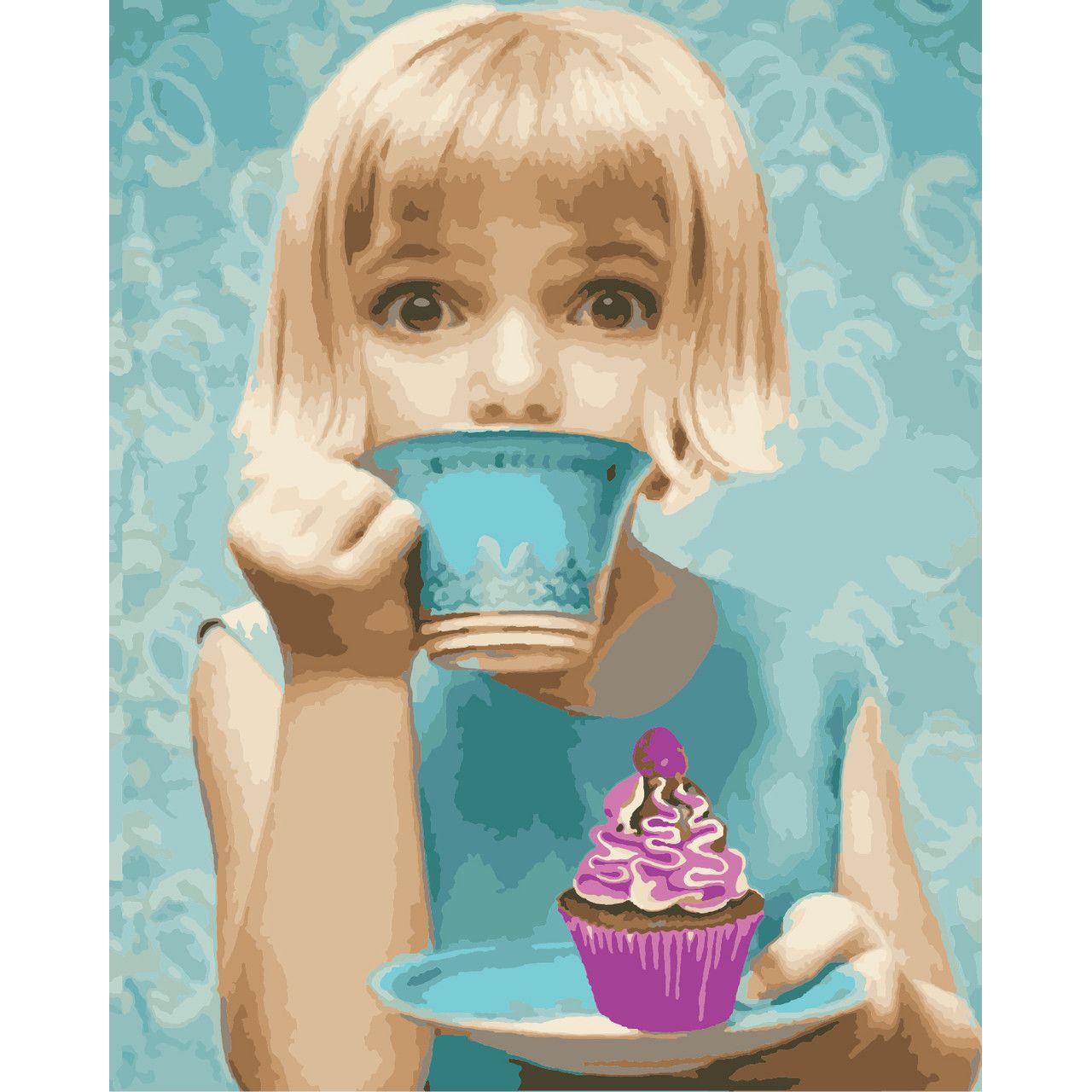 Картина по номерам Дівчинка з тістечком ArtStory 40х50 см різнокольорова 000169640 - фото 1