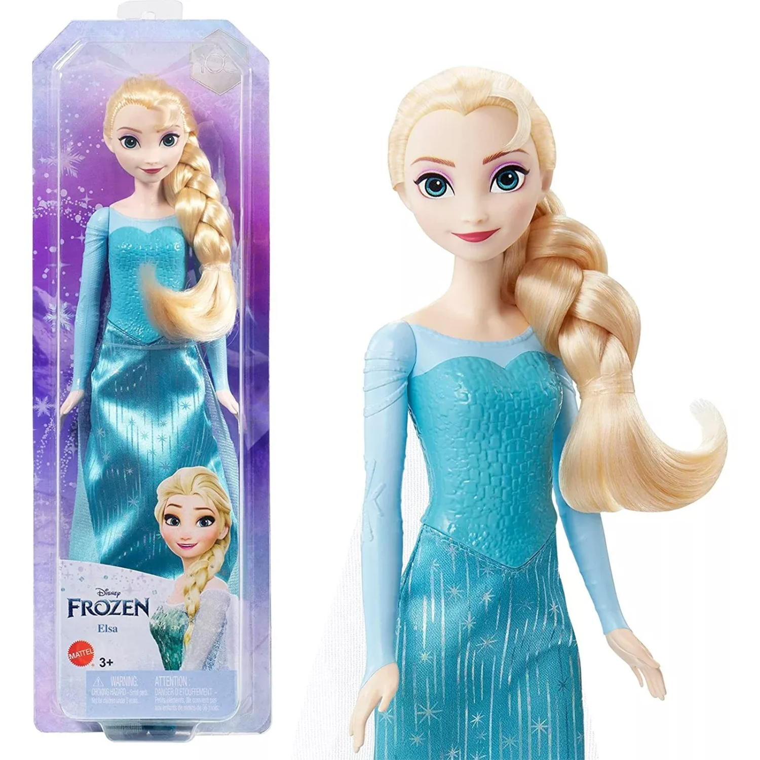Кукла-принцесса Disney Frozen Эльза, платье со шлейфом, 29,5 см (HLW47) - фото 6