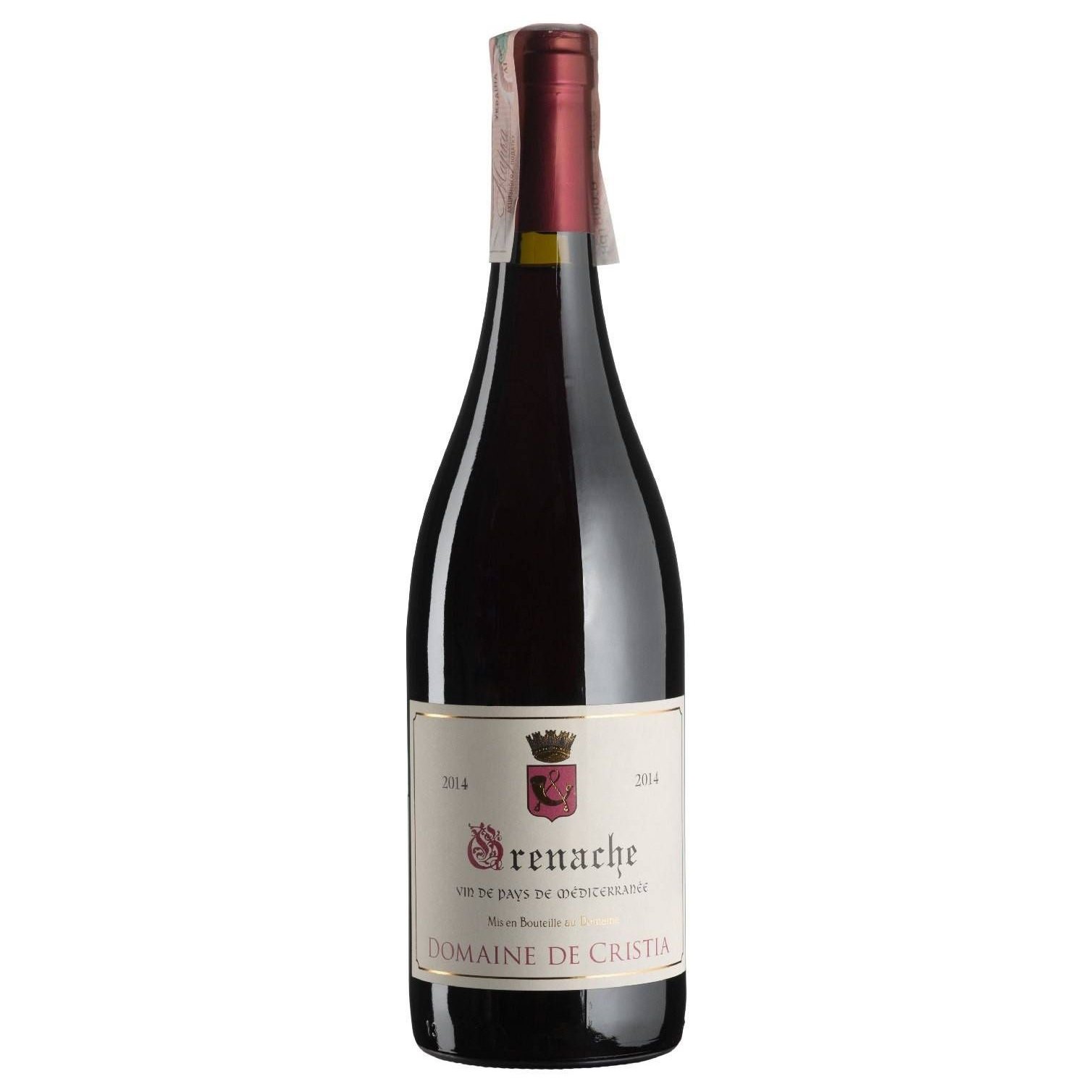 Вино Domaine de Cristia Grenache, червоне, сухе, 0,75 л - фото 1