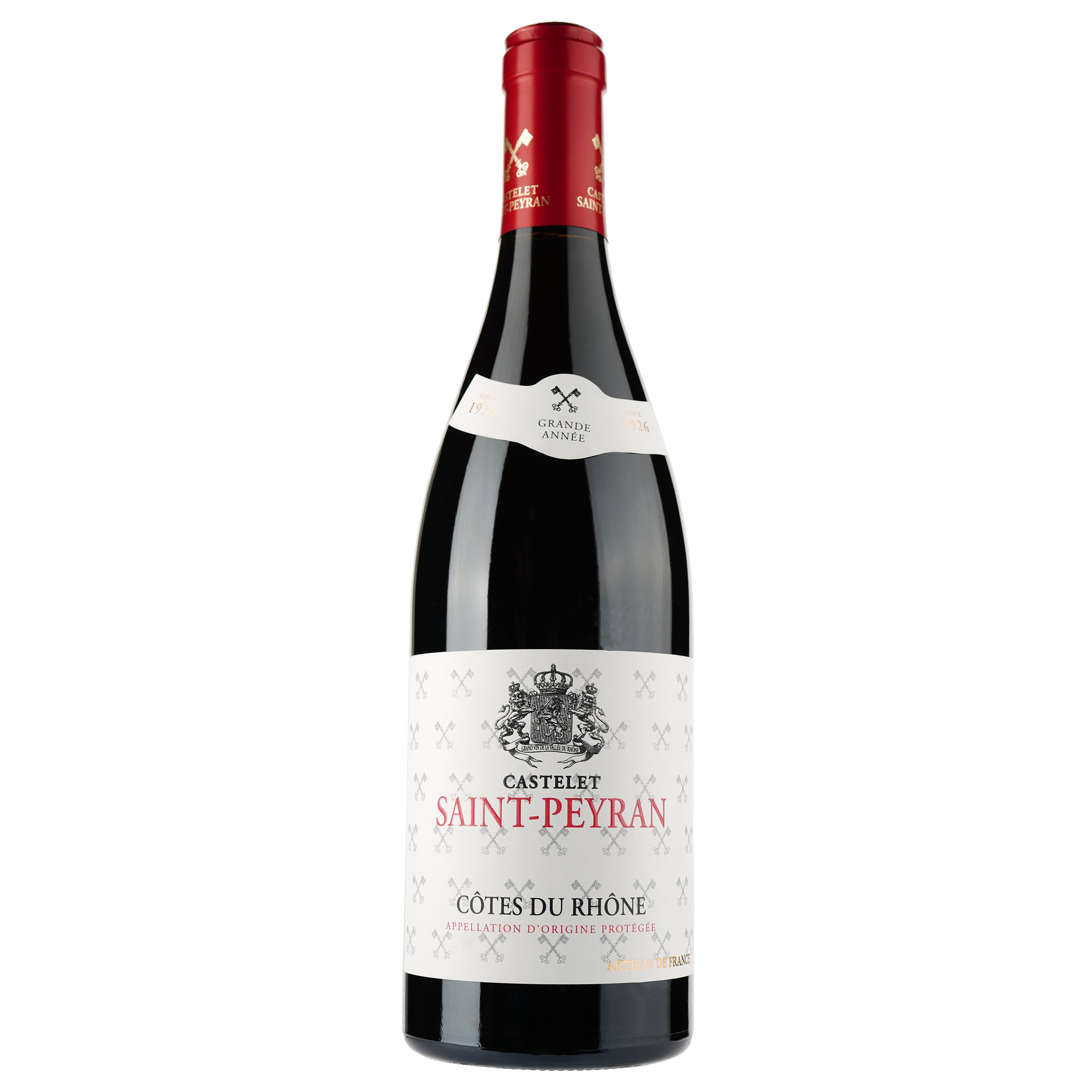 Вино Castelet Saint Peyran 2019 AOP Cotes du Rhone, красное, сухое, 0,75 л - фото 1