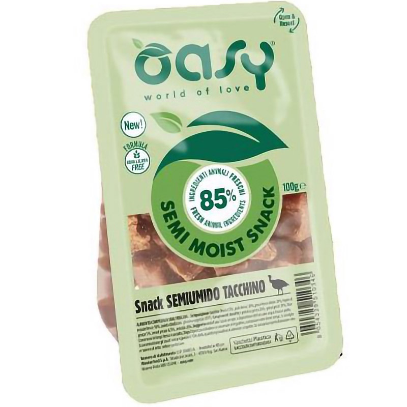 Ласощі для собак Oasy Semi Moist Snack індичка 100 г - фото 1