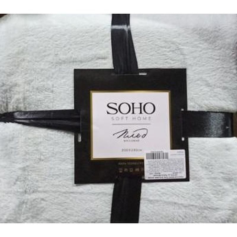 Плед Soho Pattern, флисовый, мятный, 230х200 см (1013К) - фото 1