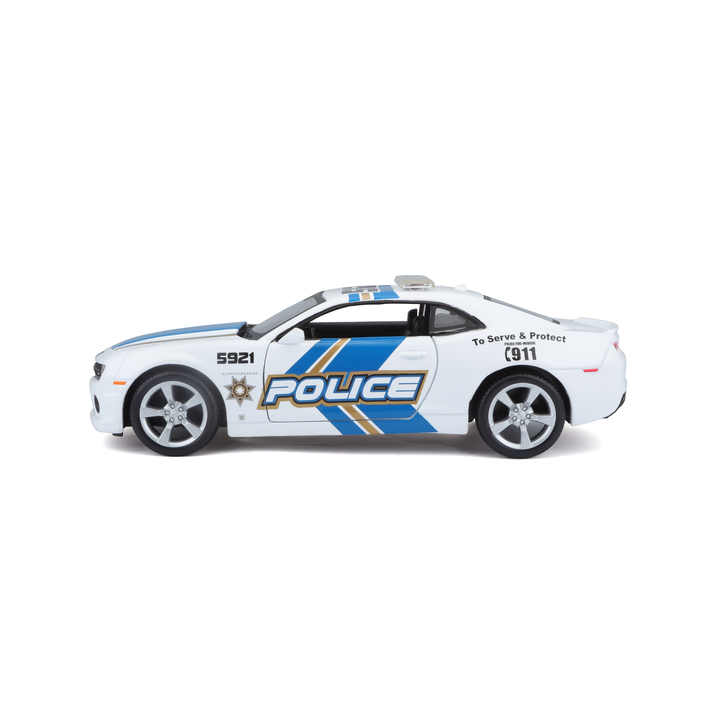Игровая автомодель Maisto Chevrolet Camaro SS RS Police 2010, белый, 1:24 (31208 white) - фото 4