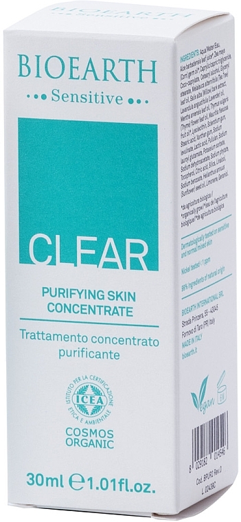 Очищающий крем для проблемной и комбинированной кожи лица Bioearth Senstive Clear Purifying Face Cream 50 мл - фото 2