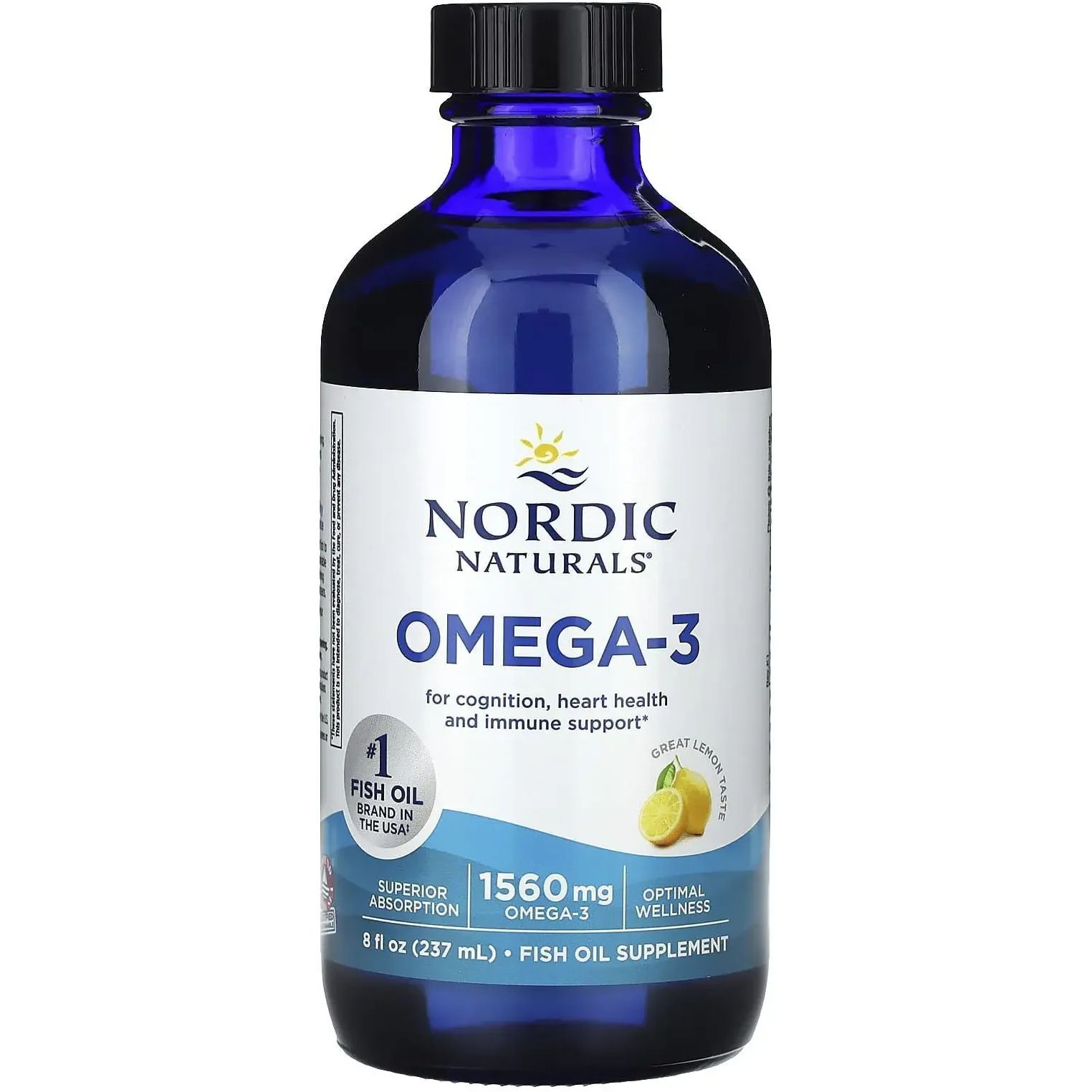 Риб'ячий жир Nordic Naturals Omega-3 зі смаком лимона 237 мл - фото 1