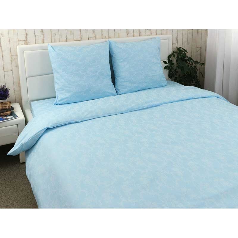 Комплект постельного белья Руно Голубой вензель_1, бязь набивная, евростандарт (845.114Б_Блакитний вензель_1) - фото 2