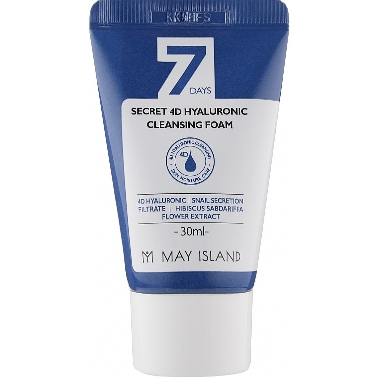 Пінка для вмивання з гіалуроновою кислотою May Island 7 Days Secret 4D Hyaluronic Cleansing Foam 30 мл - фото 1