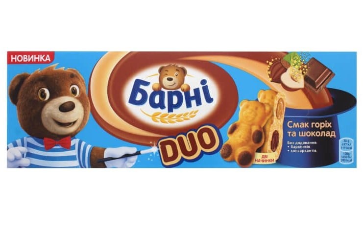 Бисквит Барні Duo шоколад и орех 150 г (763783) - фото 1