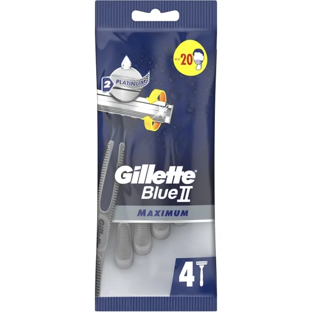 Одноразовые бритвенные станки Gillette Blue2 Max 4 шт. - фото 1