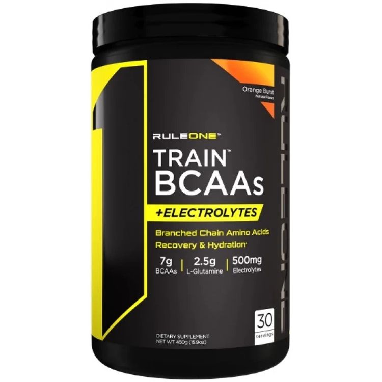 Комплекс амінокислот Rule 1 Train BCAAs + Electrolytes Апельсин 450 г - фото 1