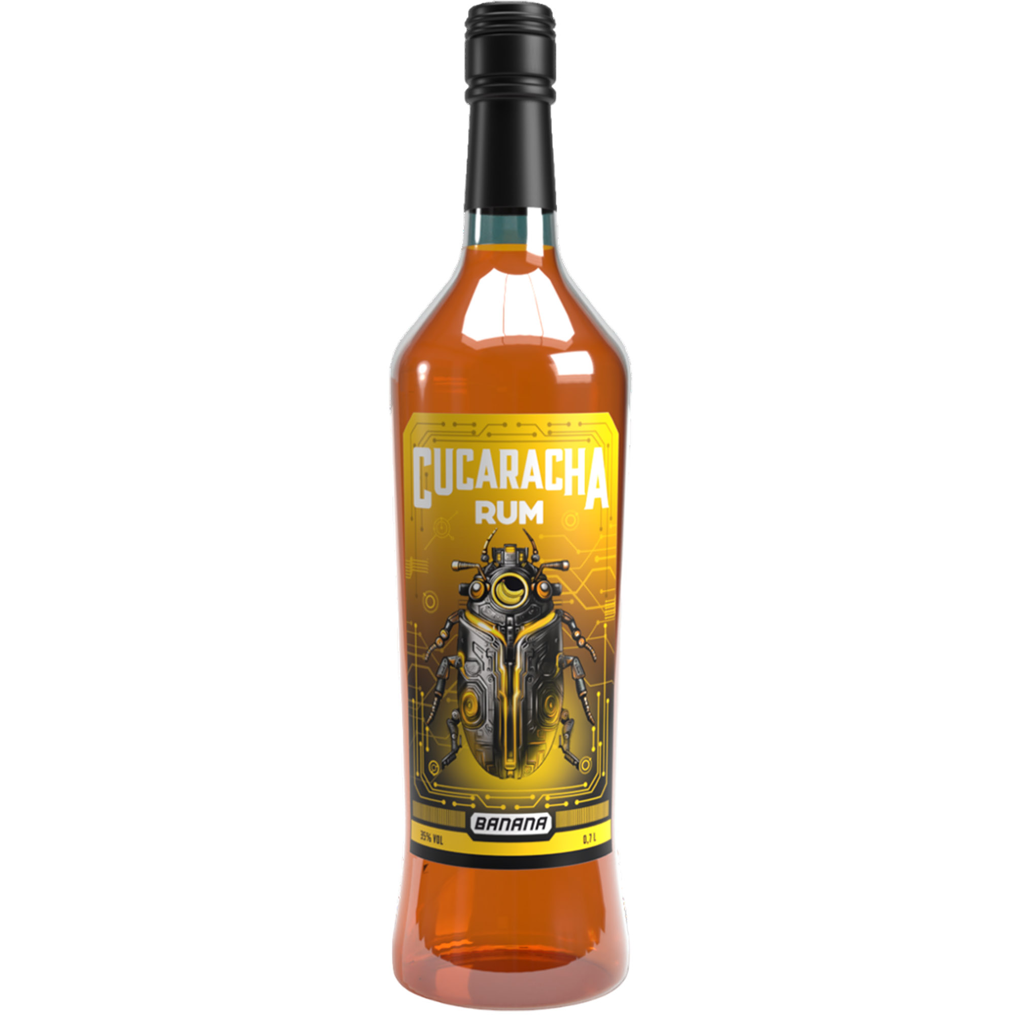 Алкогольный напиток Cucaracha Rum Banana 35% 0.7 л - фото 1