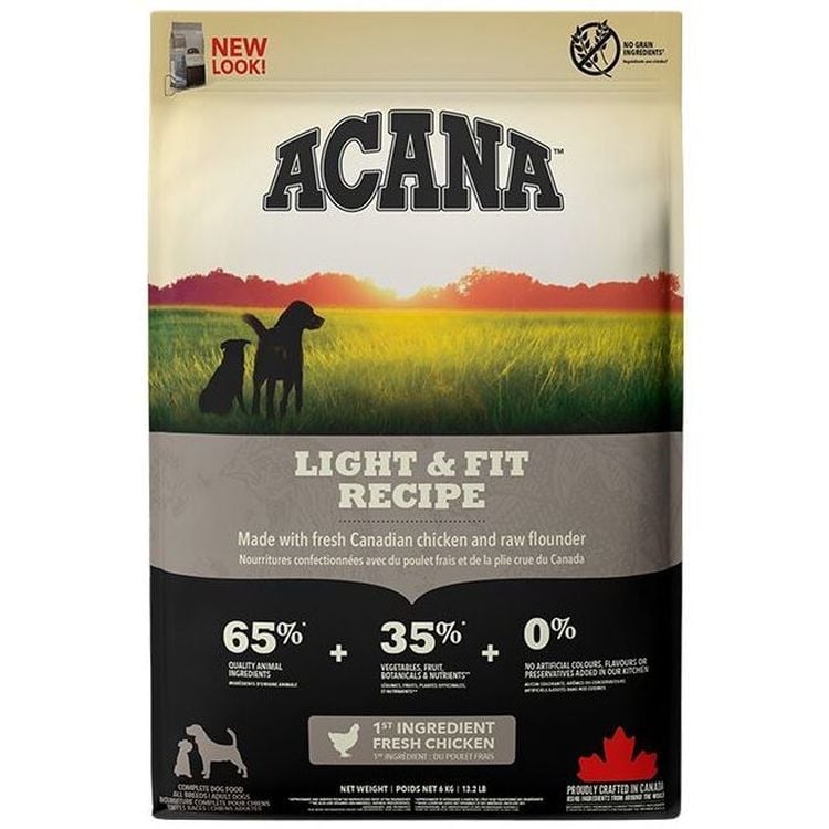Сухий корм для собак Acana Light & Fit Recipe, 6 кг - фото 1