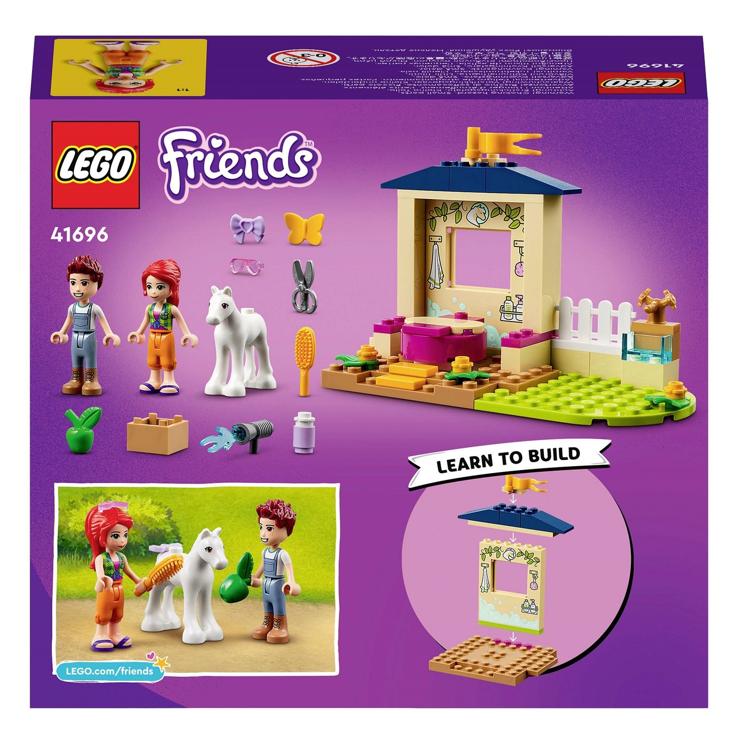 Конструктор LEGO Friends Конюшня для миття поні, 60 деталей (41696) - фото 2