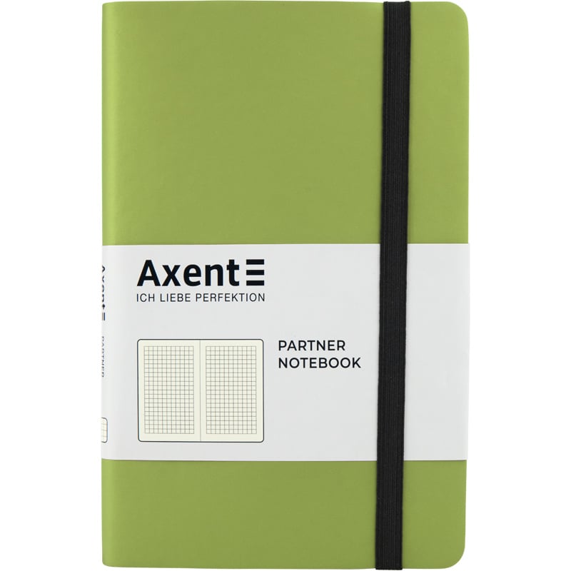 Книга записна Axent Partner Soft A5- в клітинку 96 аркушів салатова (8206-09-A) - фото 1