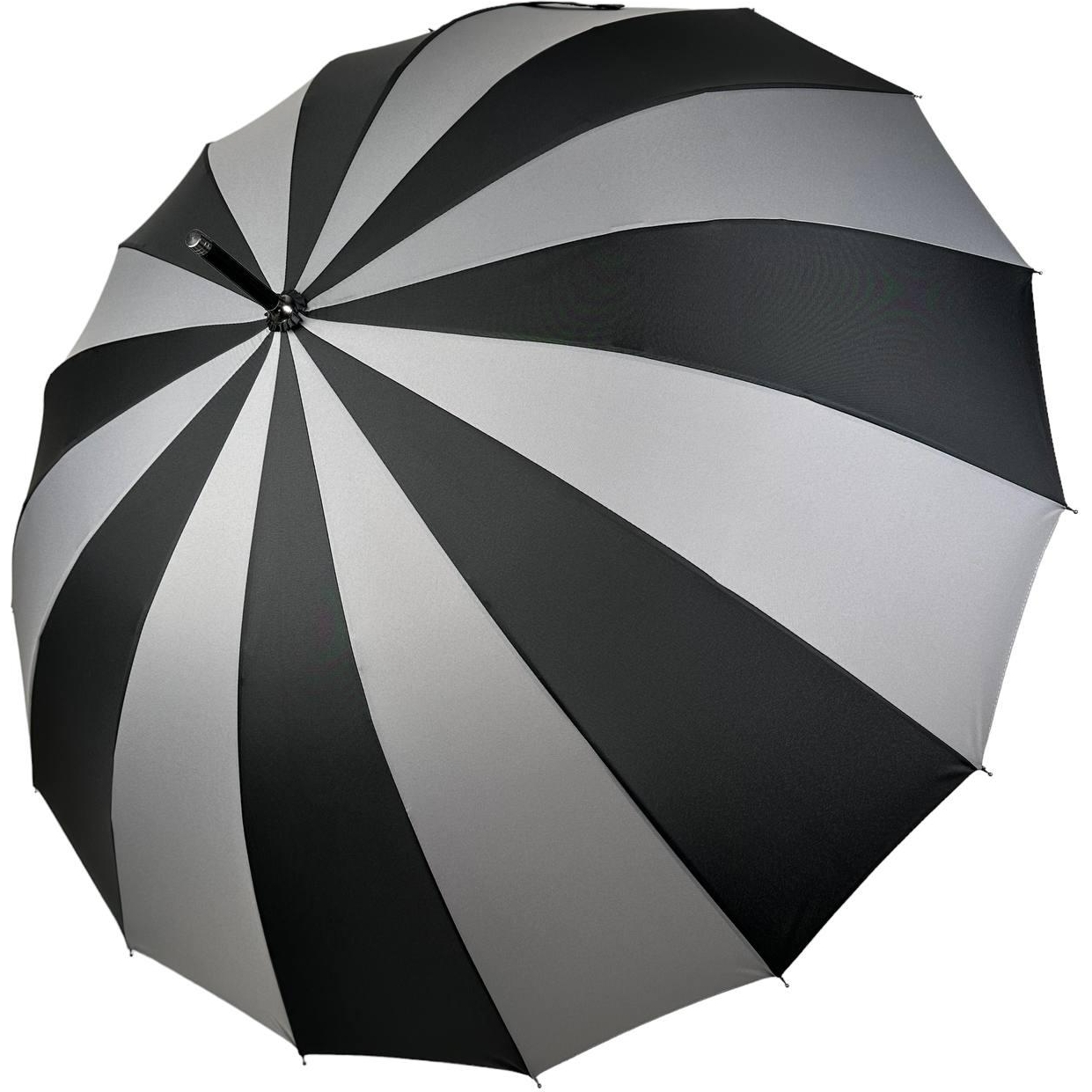 Жіноча парасолька-палиця напівавтомат Toprain 98 см сіра - фото 1