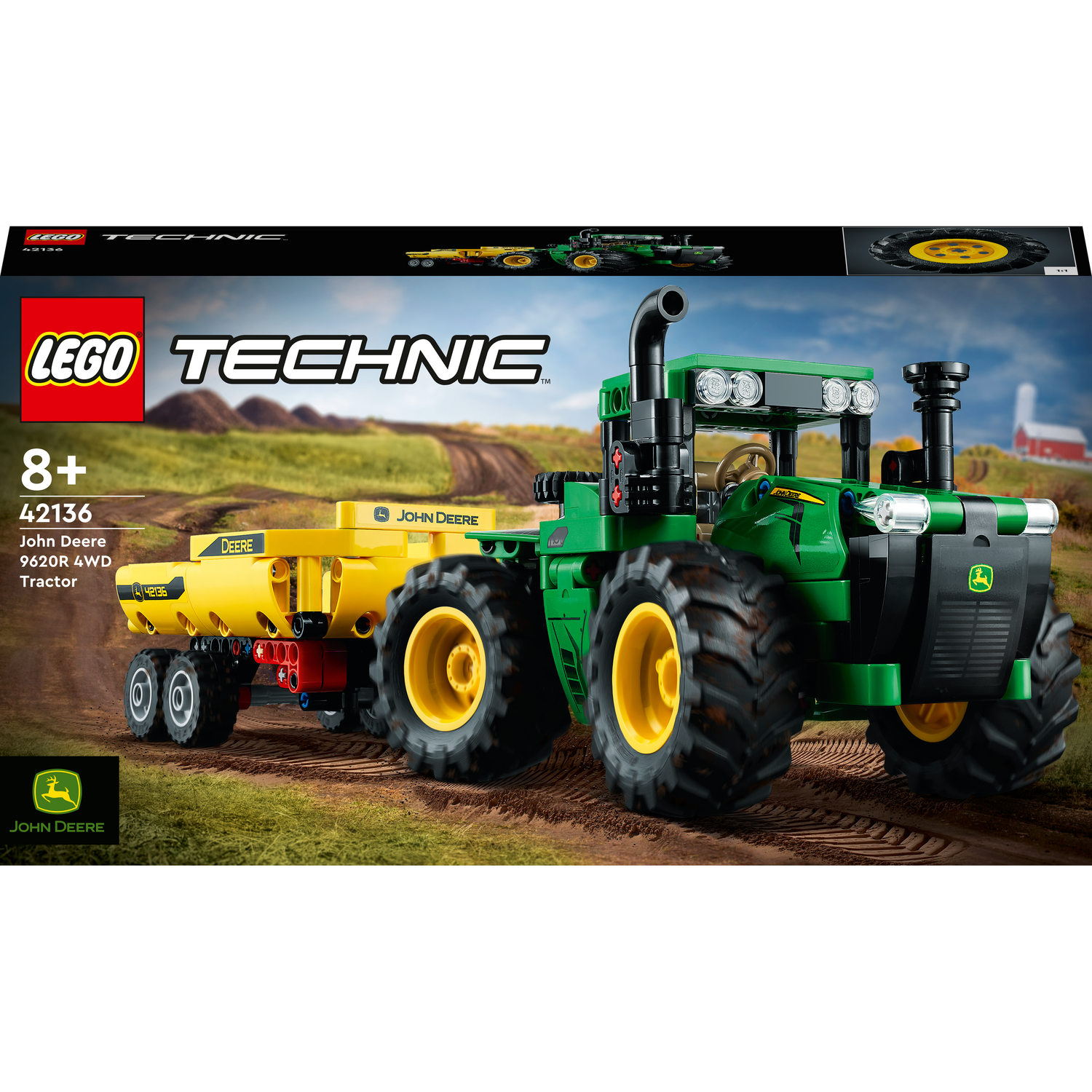 Конструктор LEGO Technic John Deere 9620R 4WD Tractor, 390 деталей (42136) - фото 1