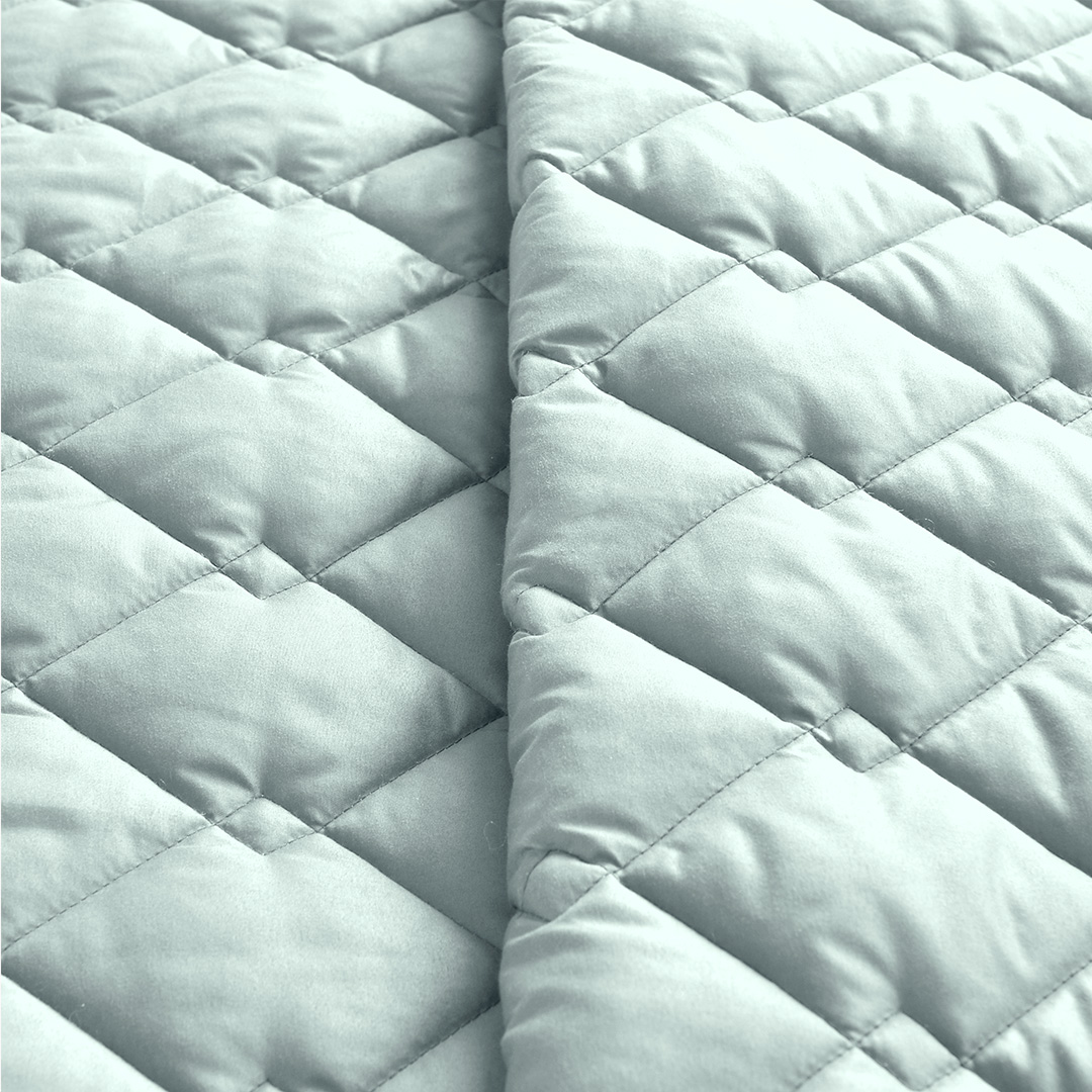 Двустороннее покрывало Ideia Стиль Cube, мятный и светло-серый, 210х180 см (8-32404) - фото 3