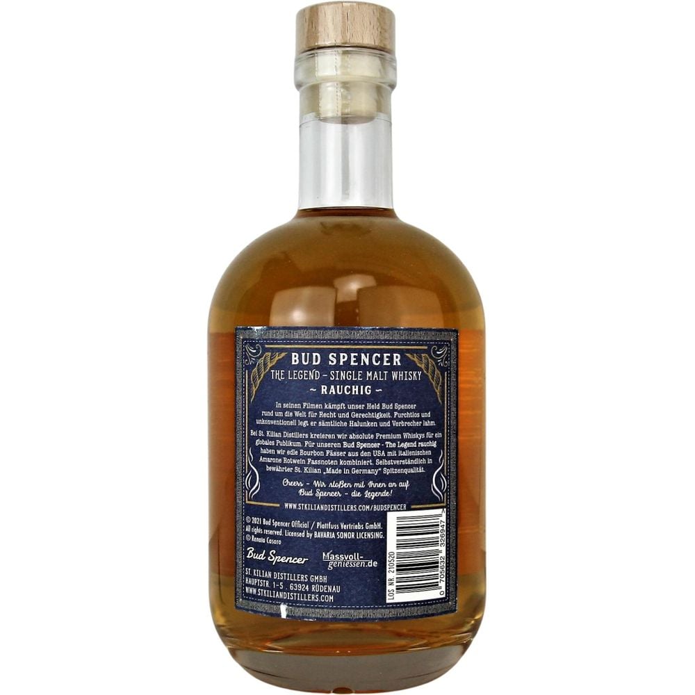 Виски St.Kilian Bud Spencer The Legend Single Malt 49% 0.7 л - фото 2