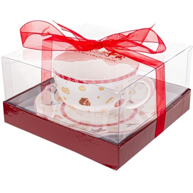 Чайный набор Lefard Christmas Delight, 250 мл, белый с красным (985-144) - фото 4