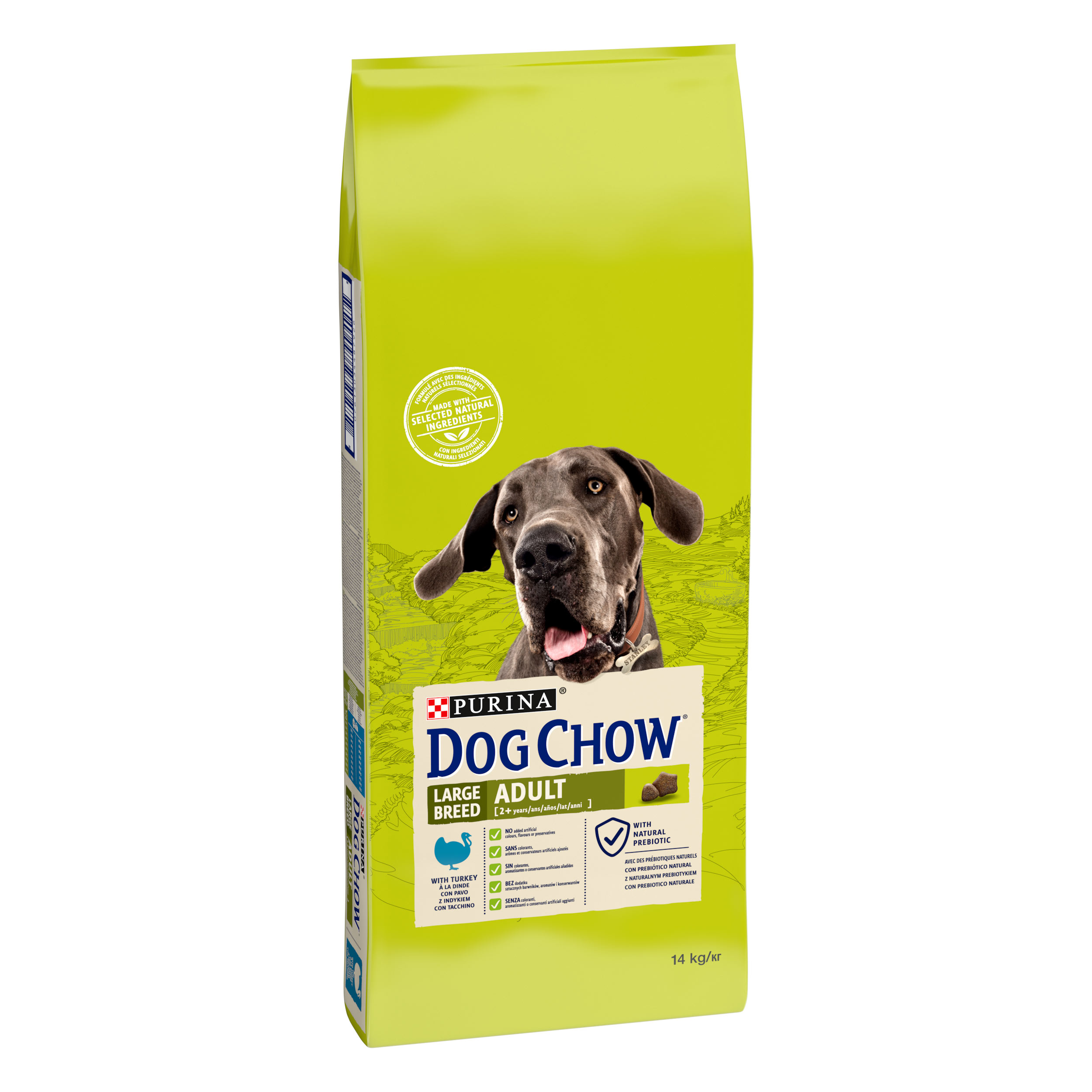 Сухий корм для собак великих порід Dog Chow Large Breed Adult 2+, з індичкою, 14 кг - фото 2