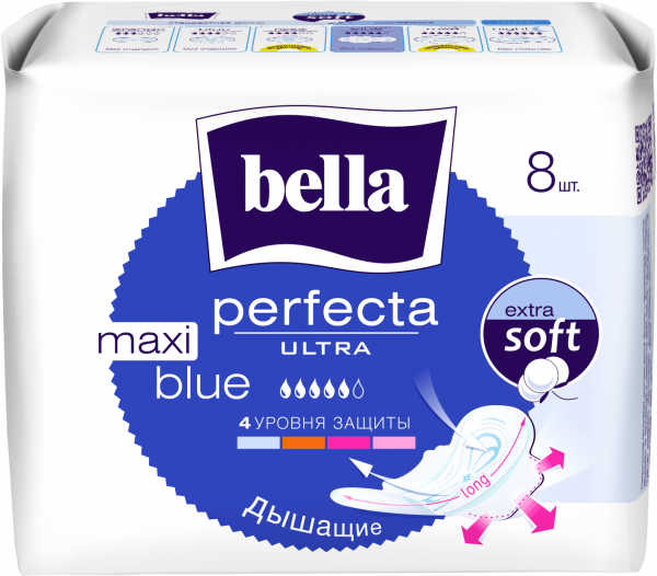 Гігієнічні прокладки Bella Perfecta Ultra Maxi Blue, 8 шт. - фото 1