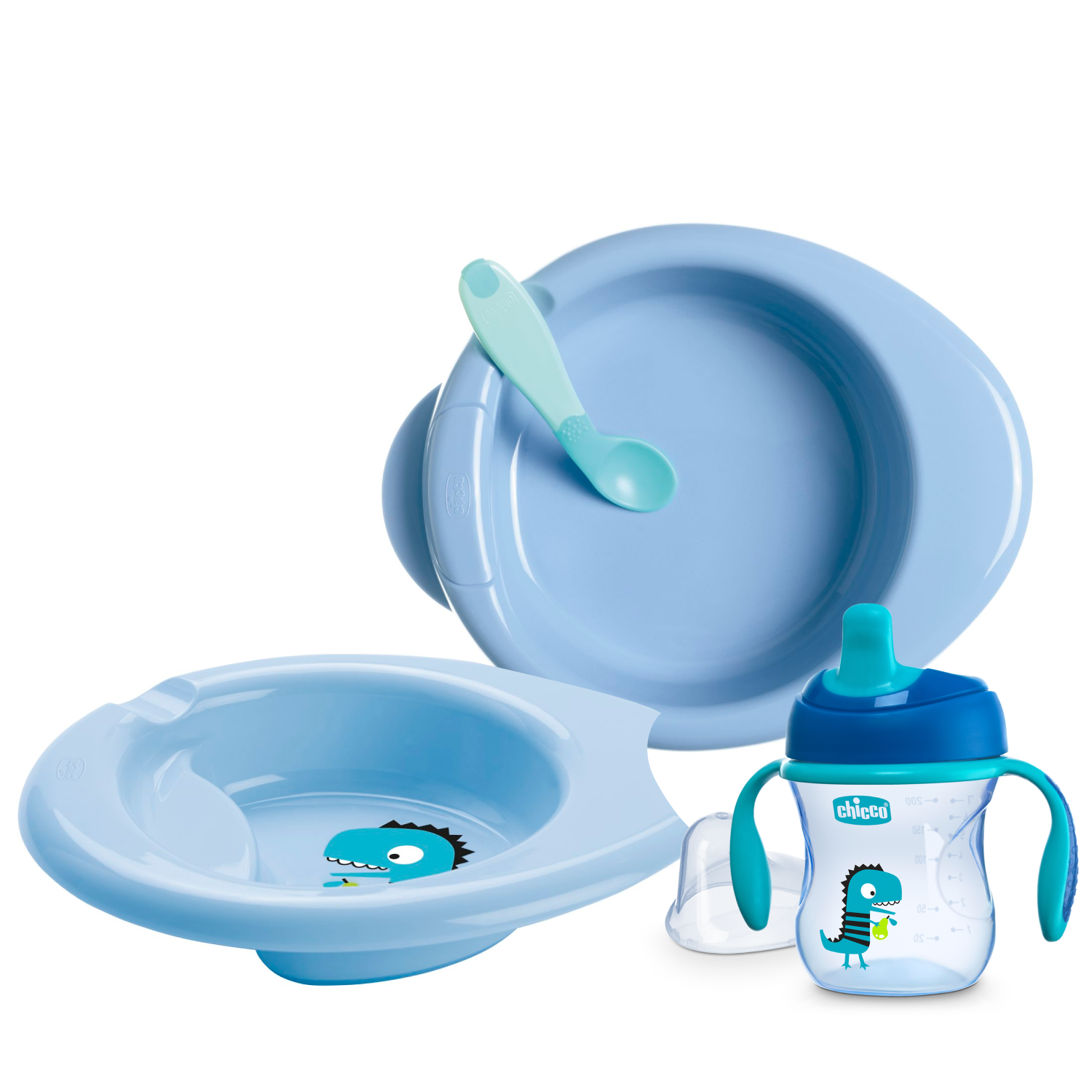 Набір посуду Chicco Meal Set, 6м +, блакитний (16200.20) - фото 1