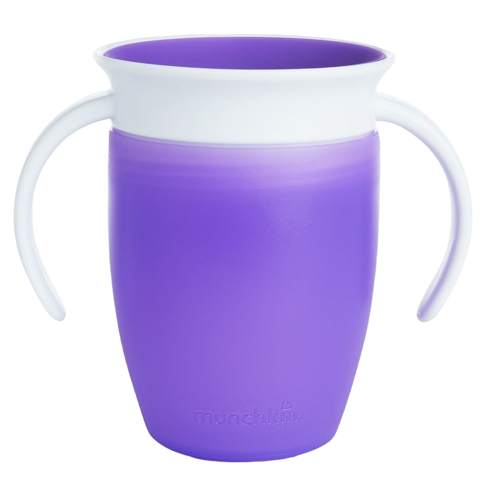 Чашка-непроливайка Munchkin Miracle 360 с ручками, 207 мл, фиолетовый (05162101) - фото 1