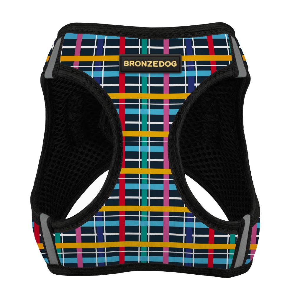 Шлея для собак Bronzedog Sport Vest Клеточка XXXS 13х11х3 см - фото 2