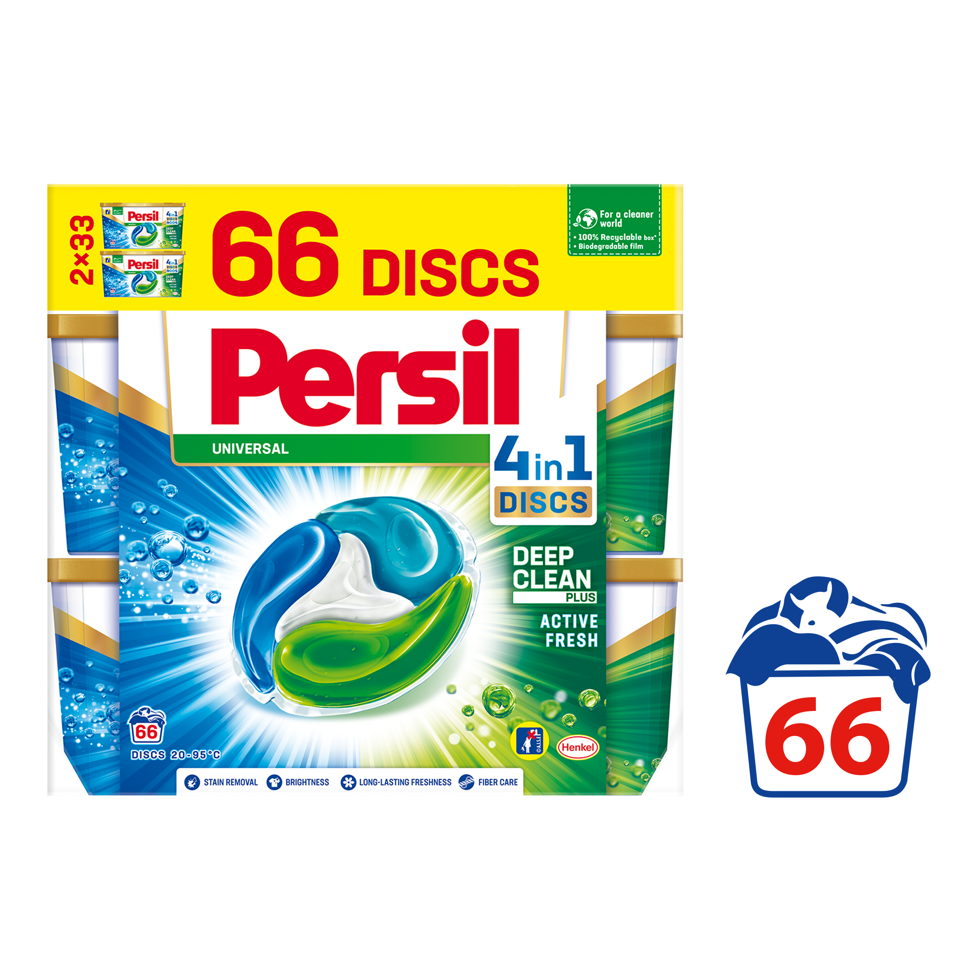 Капсулы для стирки Persil Discs Universal, 66 шт. (862154) - фото 2