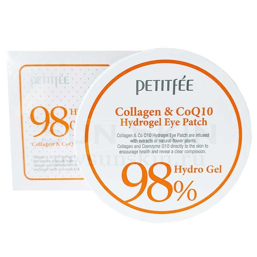Гидрогелевые патчи для глаз Petitfee Коллаген/Коэнзим Q10 Hydrogel Eye Patch Collagen&CoQ10, 60 шт. - фото 1