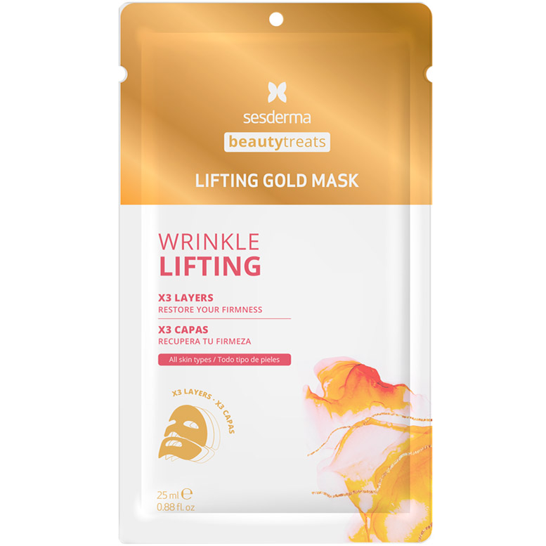 Маска для лица Sesderma Beauty Treats Lifting Gold Mask, подтягивающая, трехслойная 25 мл - фото 1
