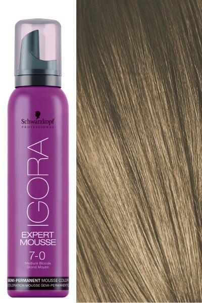 Мус-фарба для волосся Schwarzkopf Professional Igora Expert Mousse, відтінок 7-0, 100 мл (1917262) - фото 3