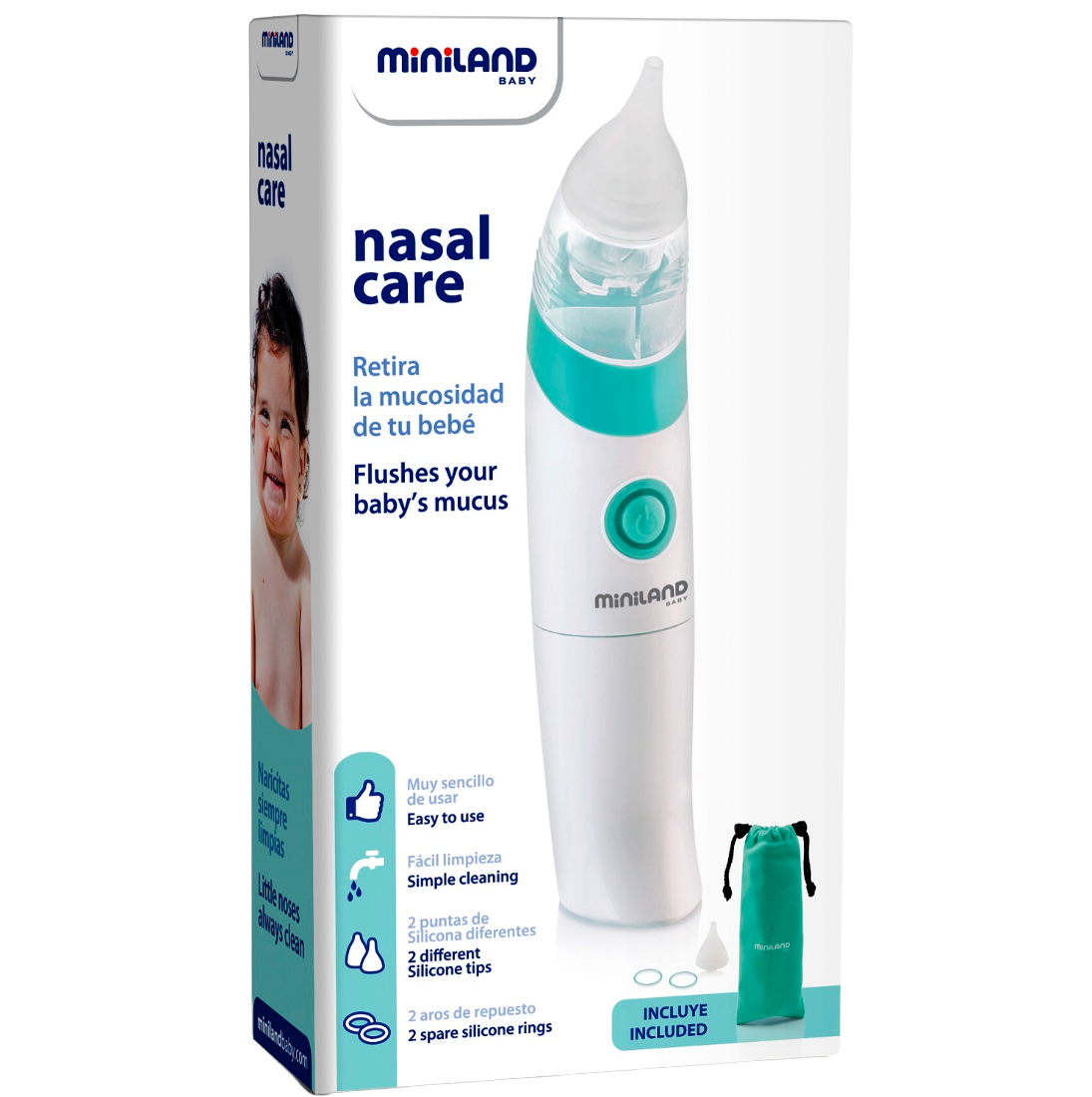 Аспиратор назальный Miniland Nasal Care, электронный (89058) - фото 1