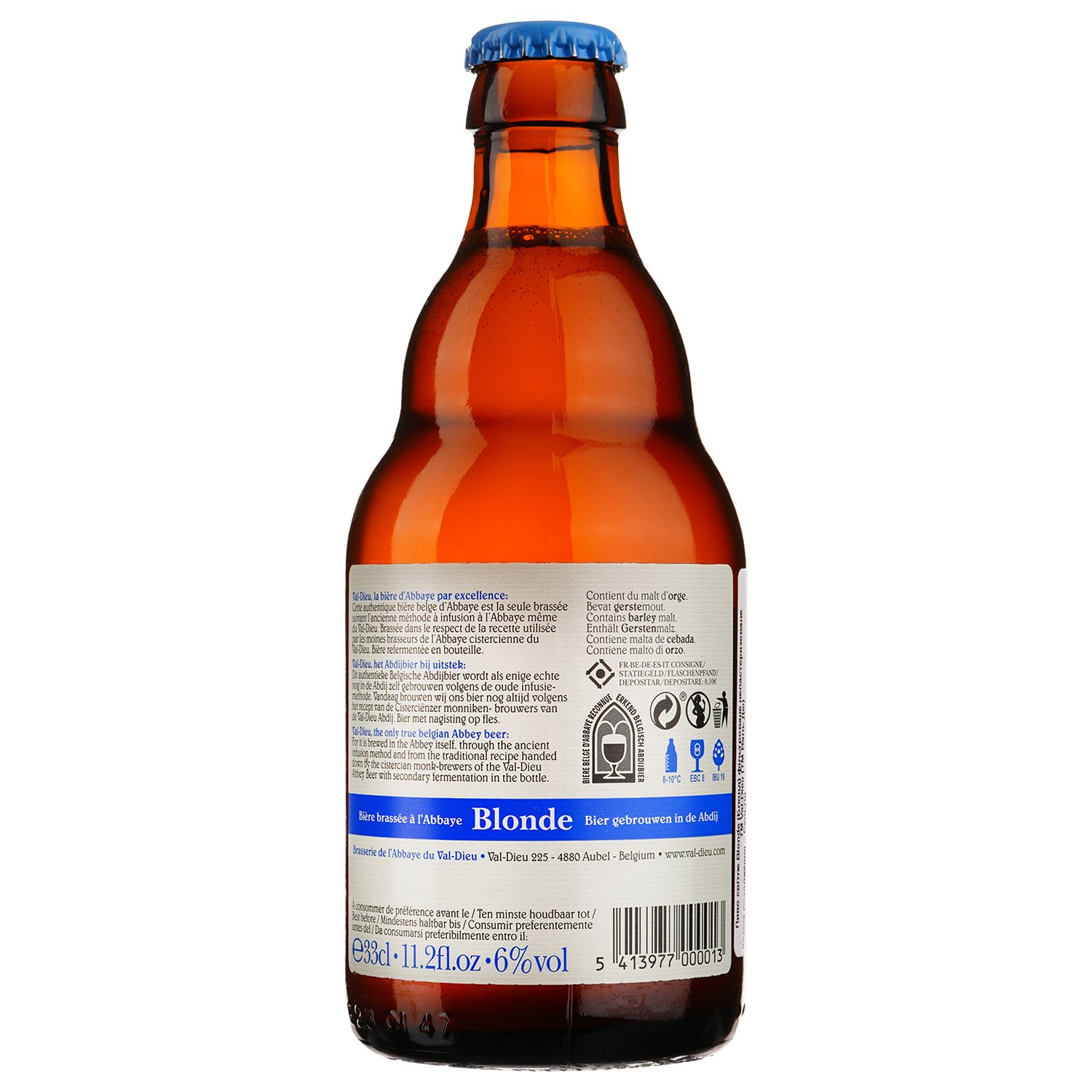 Пиво Val-Dieu Blonde, светлое, 6%, 0,33 л - фото 2