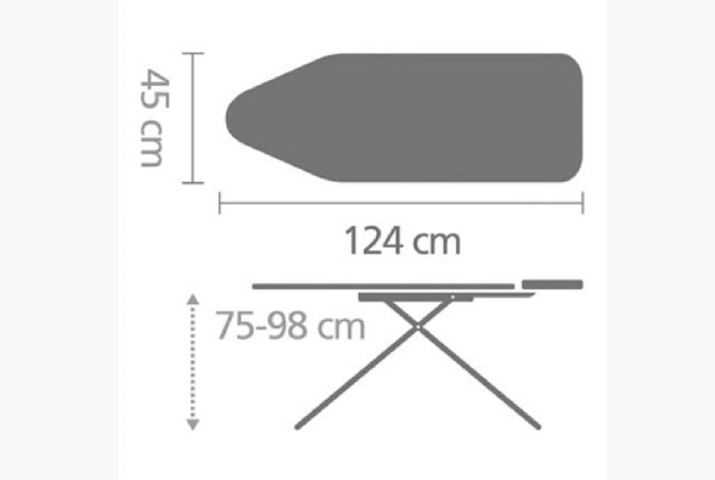 Прасувальна дошка Brabantia Ironing Tables, 124x45 см, чорний (134746) - фото 3