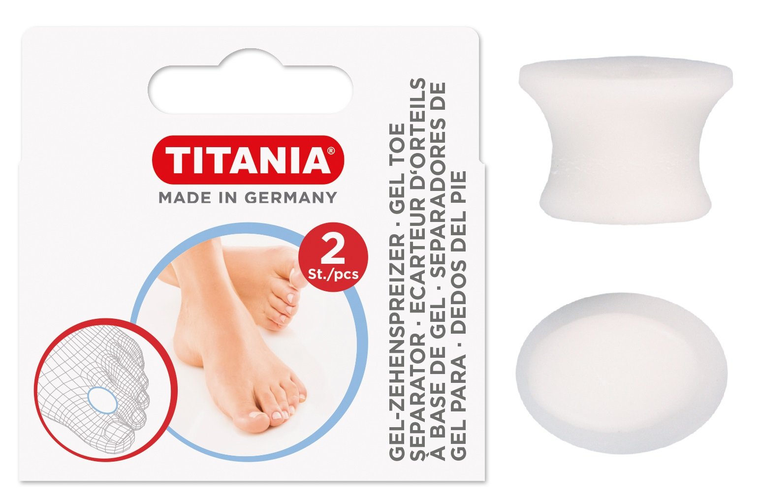 Вставки-роздільники для пальців ніг Titania, 2 шт. (5231) - фото 1