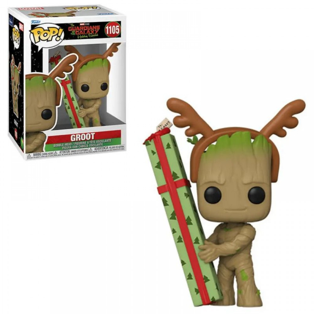 Фигурка Funko Pop Фанко Поп Фанко Поп Guardians of the Galaxy Holiday Special Groot Грут 10 см FP GG G 1105 - фото 2