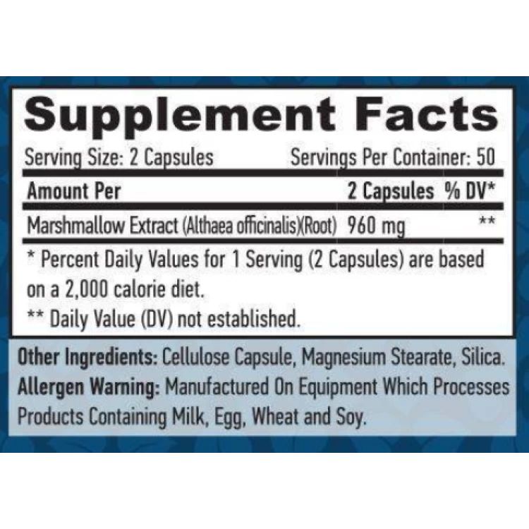 Корень алтея Haya Labs Marshmallow Root 960 мг 100 капсул (820752) - фото 2
