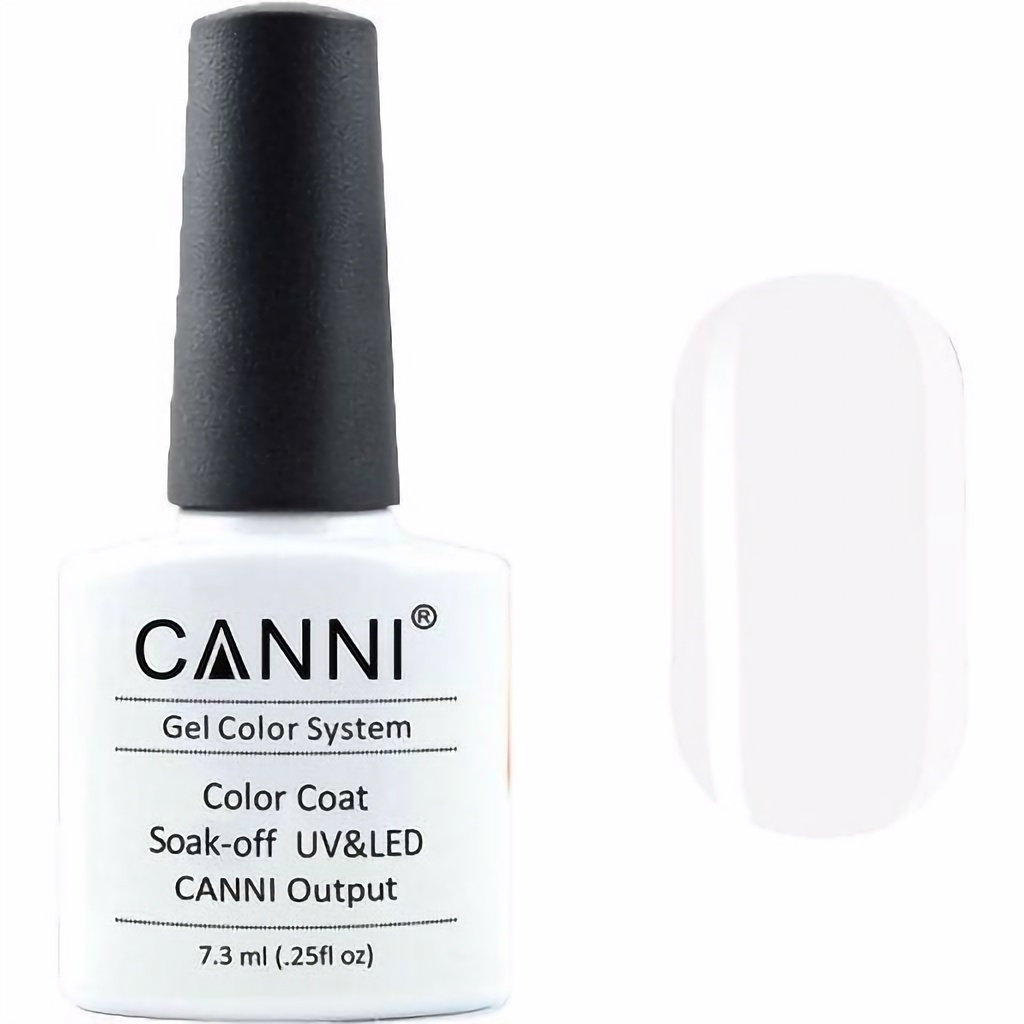 Гель-лак Canni Color Coat Soak-off UV&LED 23 белый 7.3 мл - фото 1