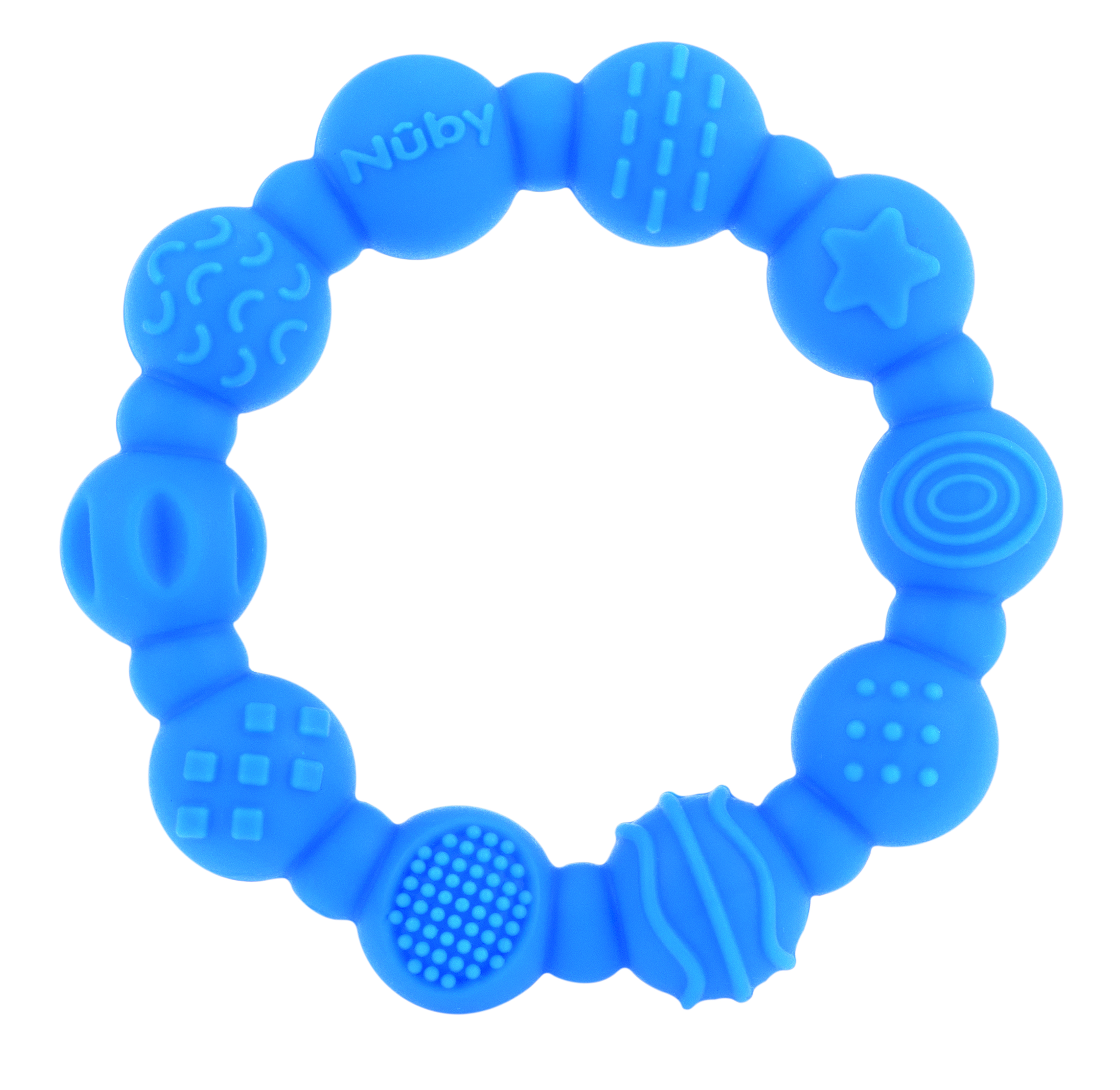 Силиконовый прорезыватель Nuby с клипсой, синий (NV0613001blue) - фото 2