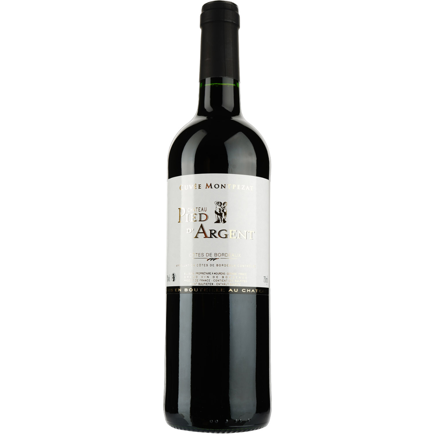 Вино Cuvee Montpezat Chateau Pied d'Argent AOP Cotes de Bordeaux 2020, червоне, сухе, 0,75 л - фото 1