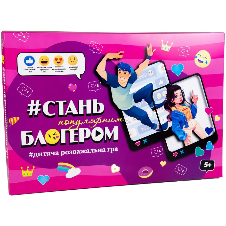 Настольная игра Strateg Стань популярным блоггером, укр. язык (30399) - фото 1